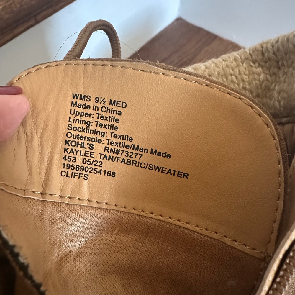 Cliffs by WHITE MOUNTAIN Women’s Kaylee Tan Boots Size 9.5 - Picture 7 of 7